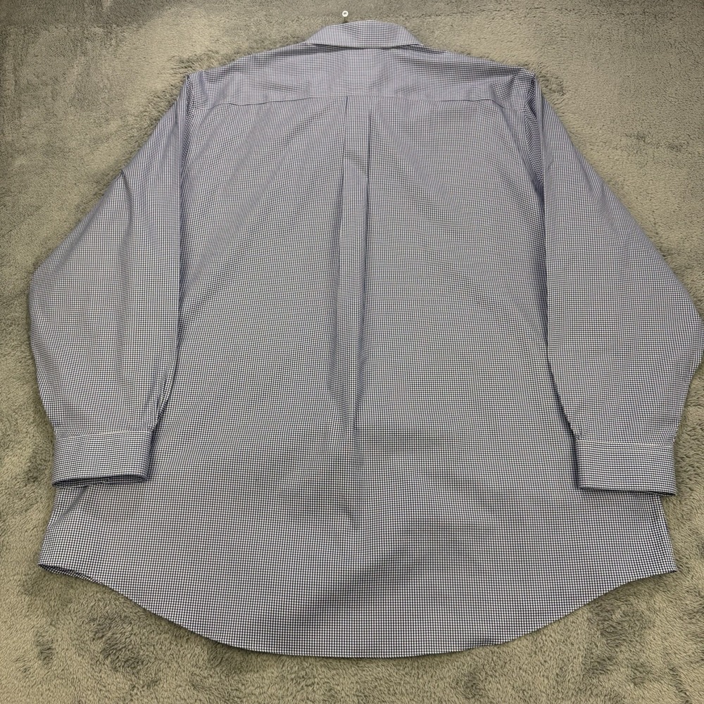 Brooks Brothers Dress Shirt Men 19 36/37 Blue Ainsley Collar Stretch Pima Cotton - Picture 3 of 6